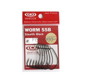  Vanfook  Worm 55B Stealth Black  5 . 3/0